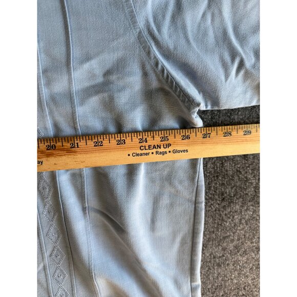 Cubavera Mens 2X/2XT Light Blue Short-Sleeve Button-Up Shirt With Textured Diamo - Picture 6 of 12